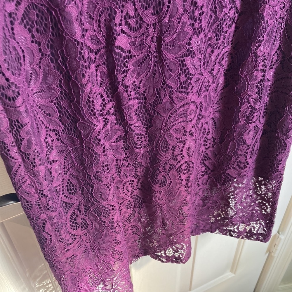 En Focus lace purple sheath dress sz 12 - Picture 5 of 7